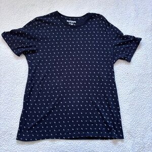 True Religion Black T-Shirt with White logo Pattern size XL